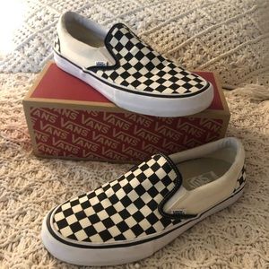 checkerboard slip on vans ultracush